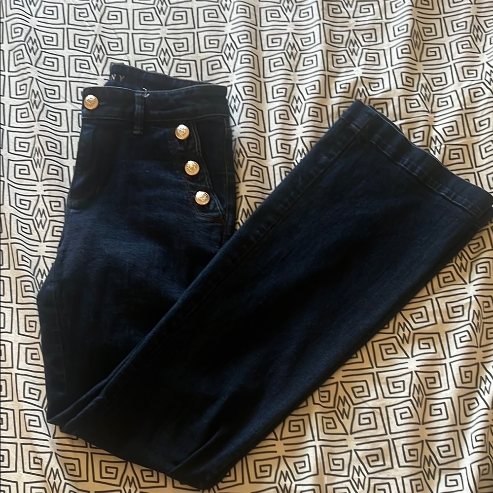White House Black Market The Skinny Flare with Sailor Buttons